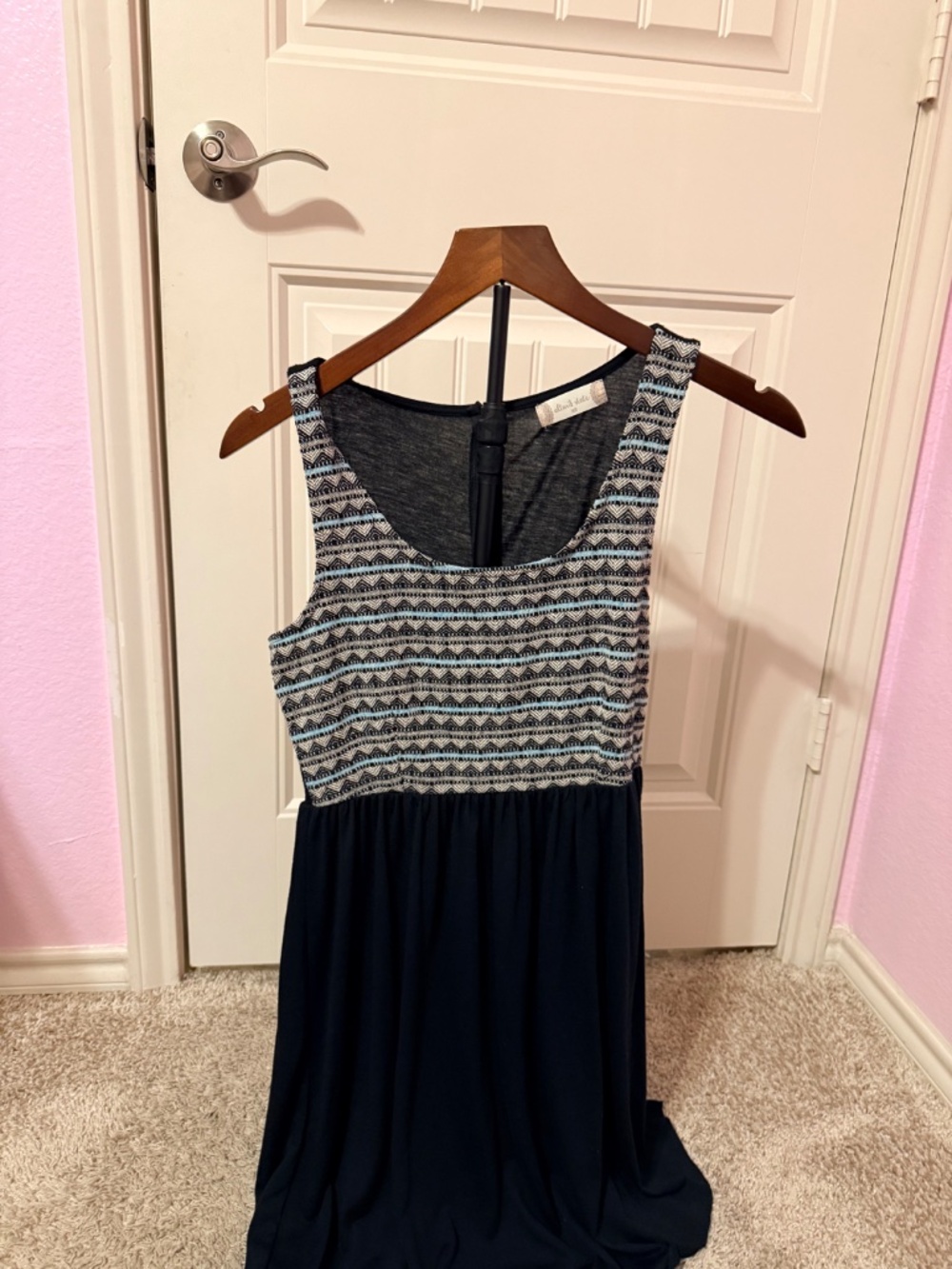 ALTAR’D STATE Womens Black Embroidered Dress Size XS Fit And Flare Zip up Back
